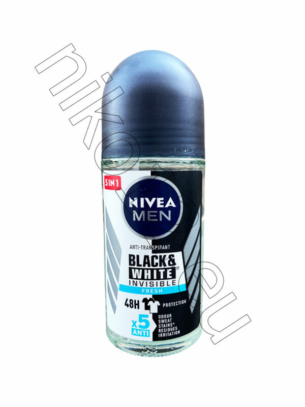 Nivea Men Black & White Invisible Fresh - рол-он за мъже, 50мл