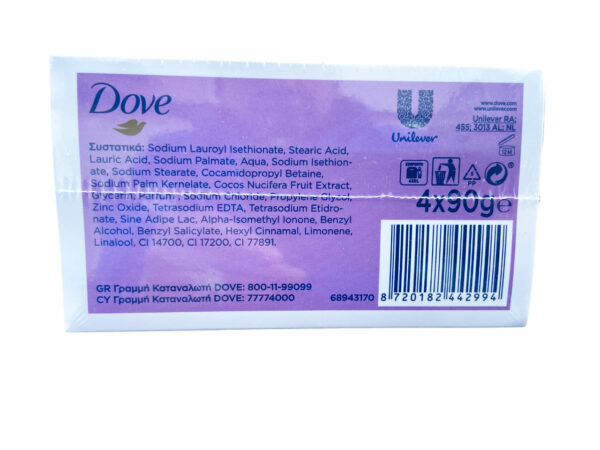 Dove Relaxing - Крем-сапун С кокосово мляко и жасминови цветчета, 4х90гр - Image 3