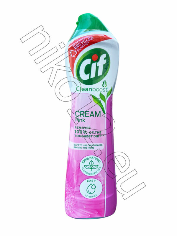 Cif Cream Pink - Универсален почистващ крем с микрокристали, 500мл