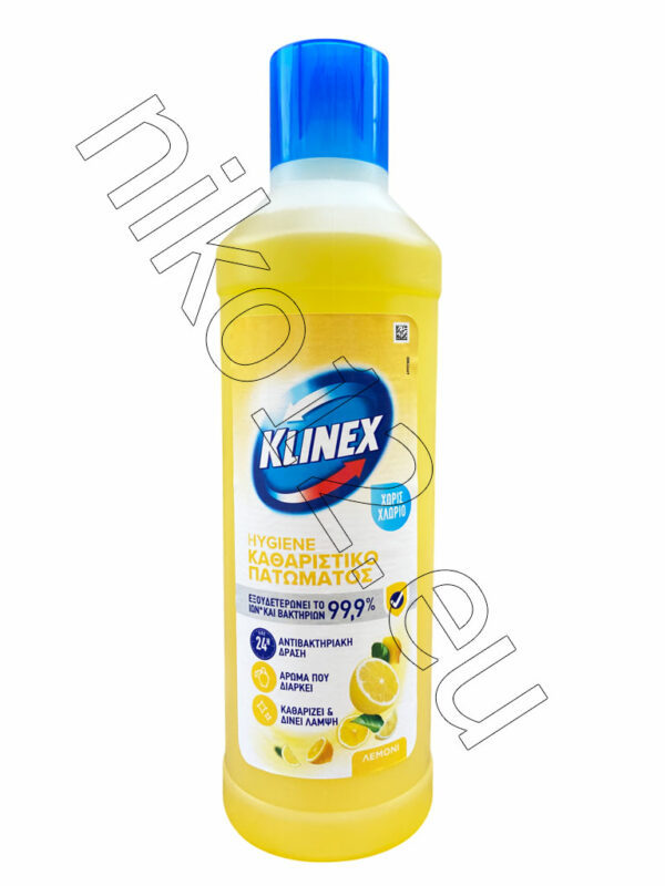 Klinex Hygiene Floor Cleaner Lemon - Хигиенизиращ препарат подове без хлор Лимон, 1л