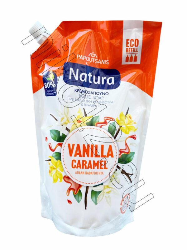 Natura Vanilla Caramel - Хидратиращ течен сапун резерва ,750мл