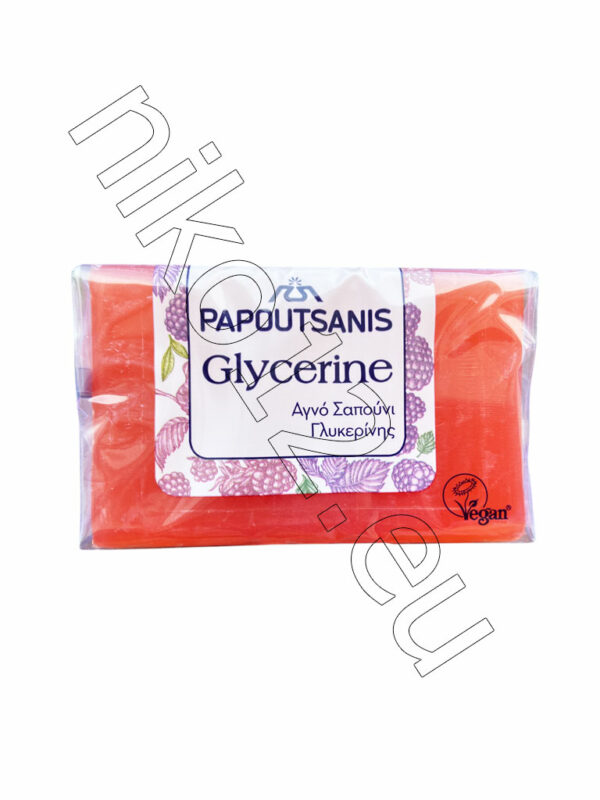 Papoutsanis Glycerin soap - Глицеринов зелен сапун с тонизиращ аромат на плодова малина, 125гр