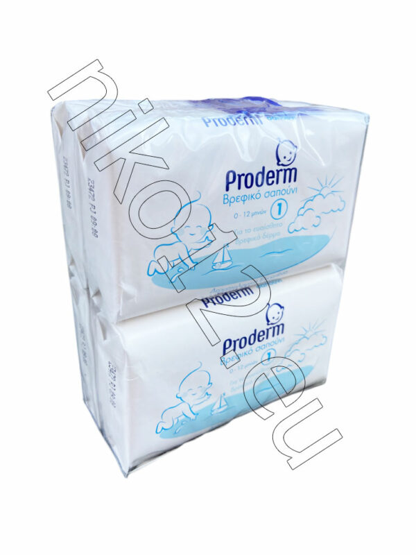 Proderm Baby Soap  - Бебешки сапун 0-12 месеца, 4x90гр