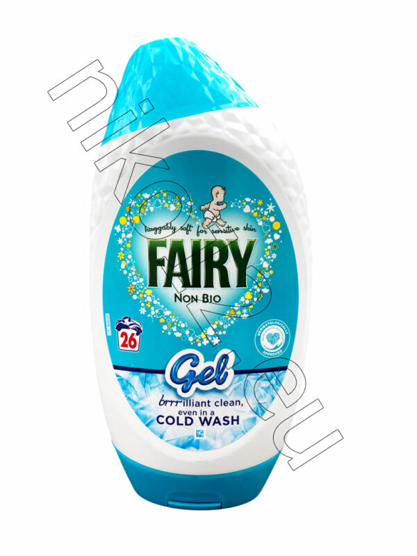 Fairy Non-Bio Gel - Течен гел подходящ за Бебешки Дрехи и Хора с чувствителна кожа, 26пр 858мл